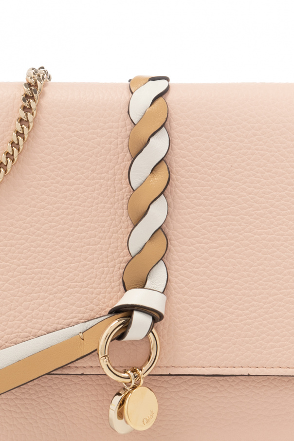 【CHLOE】ALPHABET SHOULDER BAG Chloe Alphabet Small Saddle Bag Shoulder bag Black Grained